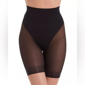 NEW TC Girl Power Hi Waist Sheer Thigh Slimmer Black Womens Large